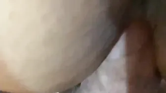 Point of view INSIDE DOGGY STYLE WITH CUM ON HER BOOTY
