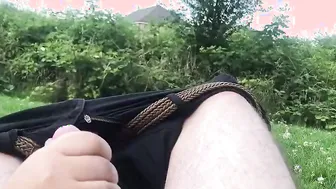 Risky Outside Hand Job into Outdoor Park
