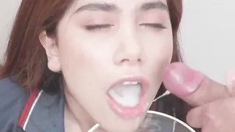 PremiumBukkake - Marina Gold swallows 73 big mouthful cumshots