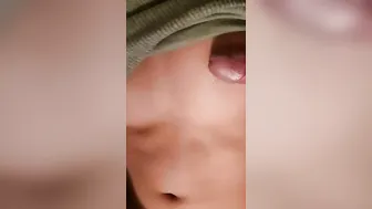 Freaky eastern finger fuck her small twat while got penis on