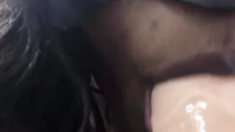 pov sloppy blow Job inside the restroom