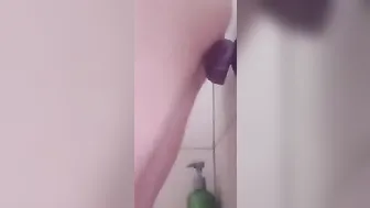 Wifey takes gigantic dick inside shower