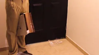 TRAILER- LUCKY DELIVERY DUDE SEES ME TRYING ON MY NEW UNDERWEAR AND I LET HIM BONED ME