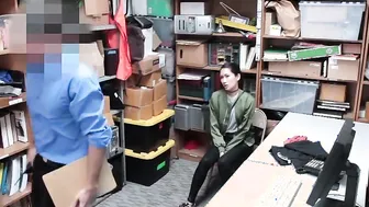 oriental 18 yo Busted By Cop For Shoplifting