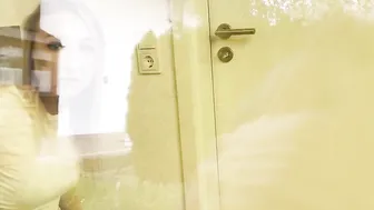 Older man is secretly watching me inside the restroom