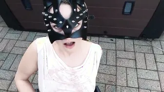Golden Shower Gets pissed on and drinking peeing outdoor