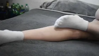 Miley Greys Seductive Stride Tease and Temptation in those Silk Socks