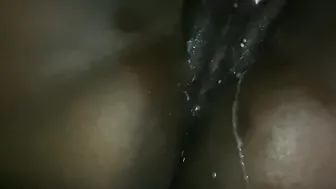 Black making her creamy juicy snatch squirt