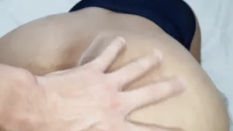 Fucking the booty of the dark haired on all fours tight booty and fleshy cunt.