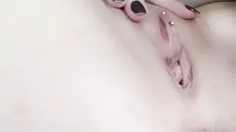 Snatch masturbating close up