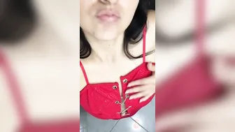My is filmed showing her twat into the restroom of her university