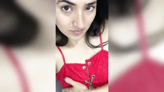 My is filmed showing her twat into the restroom of her university