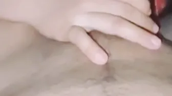 Cunt with mouth first time blowing his boss cock