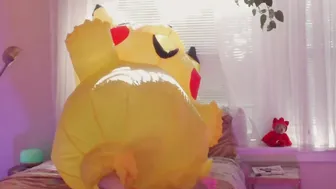 dumbest celeb on earth struggles inside pokemon costume (SFW)