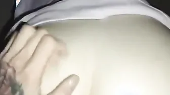 Gothic GF ride fat white dick