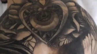 GIGANTIC TIT Skinny Australian Gf With a Small Waist Covered Into Tattoos