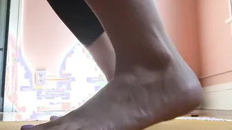 Flexing Yoga Soles and Feet Side See