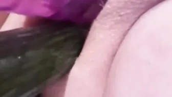 Cum filled snatch taking a sex toy  1 of its five a day 