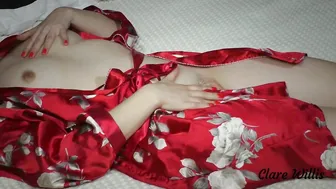 Lusty Fiance Masturbates her Unshaved and Soak Cunt at Home - ClareWillis