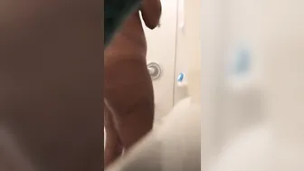 Fat booty taking a shower