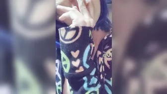 Hot Smoker Spit Play Huge Boobies Pop out on Live Stream