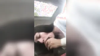 Turned On Women Pleases Her Ebony Bf Into the Vehicle