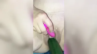 Gets boned with a cucumber