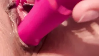 She likes to tease with her dildo