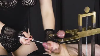 Nuts Stretching Machine – Urethral Dick Sounding with Ballbusting | Era
