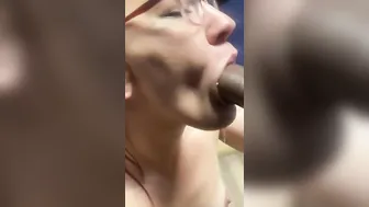 Gagging Head from Hottie women with tattoos  Glasses