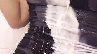 Bae huge hooters sluts Takes a Shower of Milk