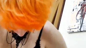 Turned On old ginger bitch blows and fucks passionately