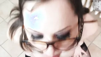 Facial Creampie after a Lovely babe Fellatio
