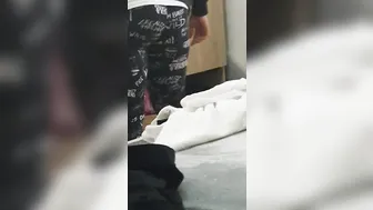 Step MILF inside pants caught in step son room without underwear