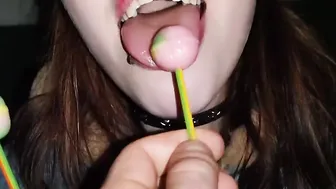 Licked the chupa chups thinking that it was a member of my