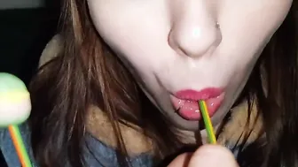 Licked the chupa chups thinking that it was a member of my