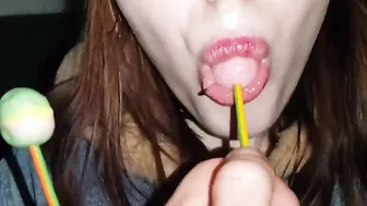 Licked the chupa chups thinking that it was a member of my