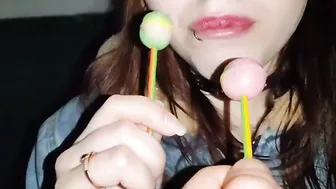 Licked the chupa chups thinking that it was a member of my