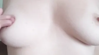 Turned On and want to play with my titties and rough nipples on camera online