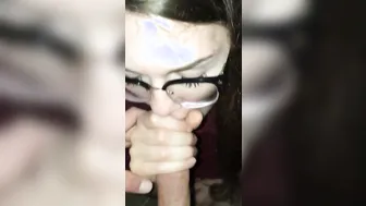 Sloppy oral sex and facial after daddy pounds my cunt and makes me cum