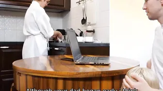 SISPORN. Lustful blonde starts exploiting stepbrothers penis for delight