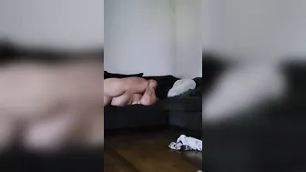 Mistress begs for me to cum into booty then cleans my penis off.