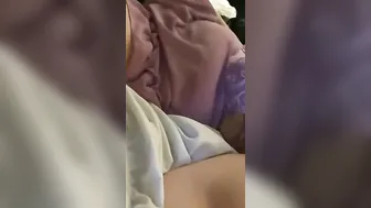 Multiple female orgasms alone at home with noisy breathing
