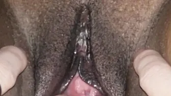 Spreading Step Cougar cougar Cunt