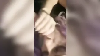 Purple Haired Hot blows my dick until i come inside her mouth