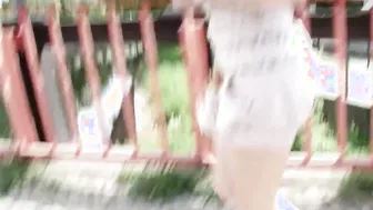 Slit porn video – Voyeur college girl getting pierced slit nailed outside