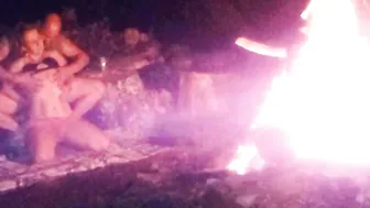 Late night bonfire fucking