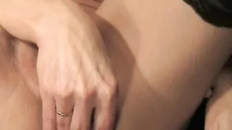 Banana into my holes into front of the webcam