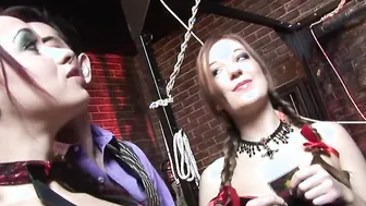 Big Boobed dark hair with ebony fishnet slitting on a rough penis