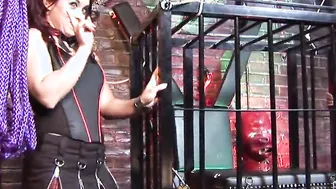 Big Boobed dark hair with ebony fishnet slitting on a rough penis